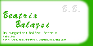 beatrix balazsi business card